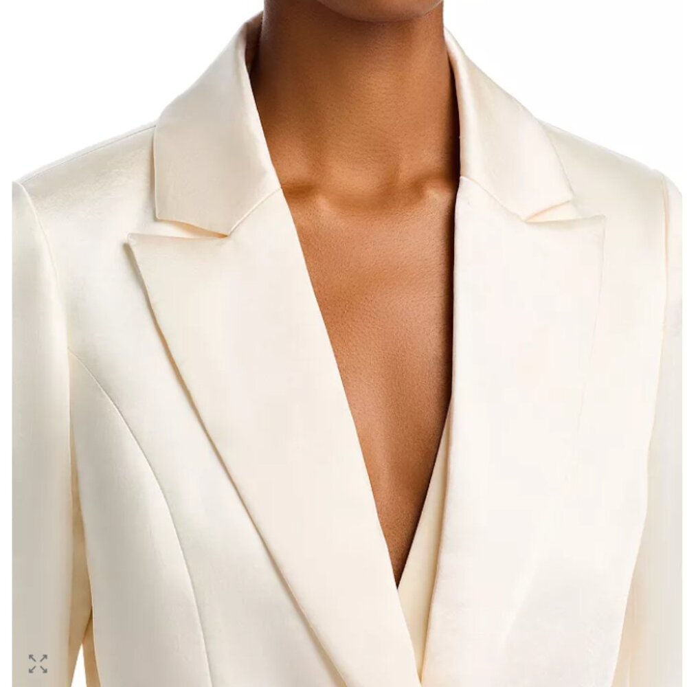 NWT Aqua (Bloomingdales Exclusive) Satin Blazer, Size L - Picture 10 of 10